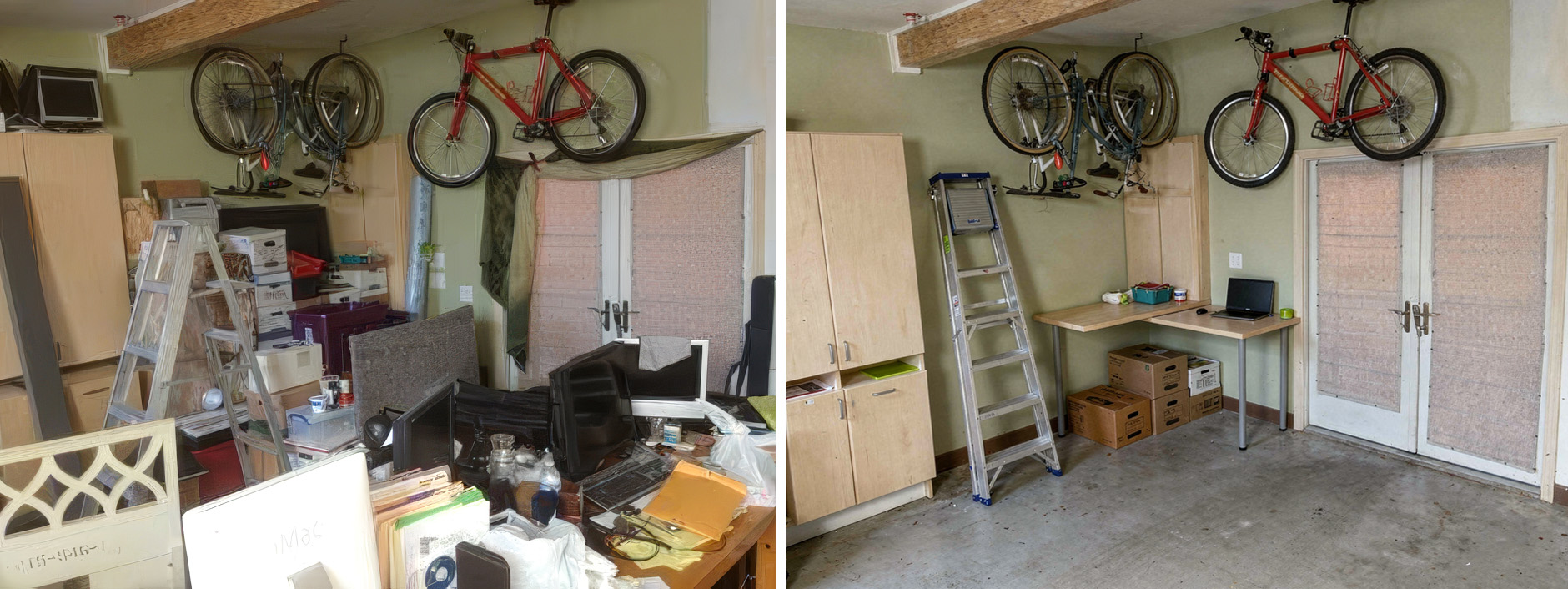 Garage reset — before and after